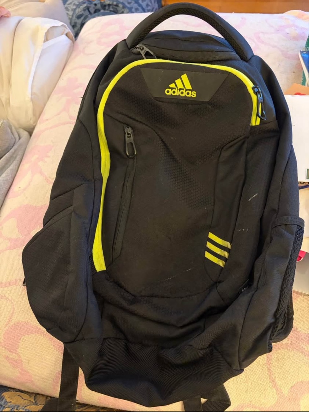adidas Black and Green Sport Backpack